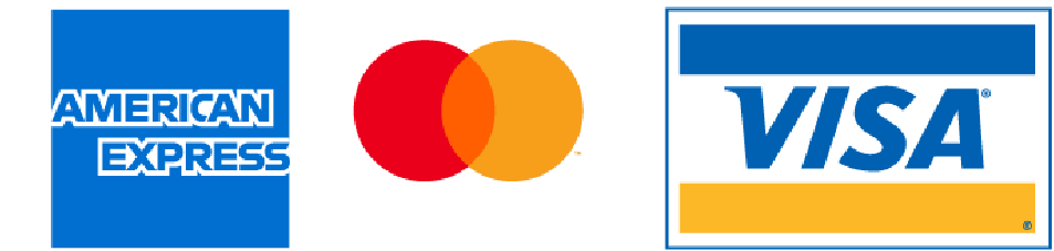 Métodos de pago: American express, Mastercard, Visa